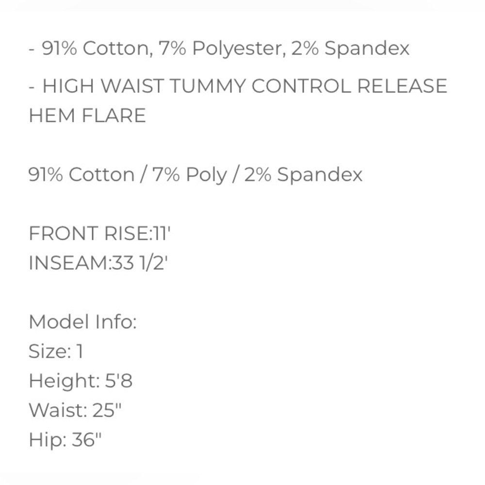 JUDY BLUE | High Waist Tummy Control Release Hem Flare - Style #88486 - Picture 9 of 10